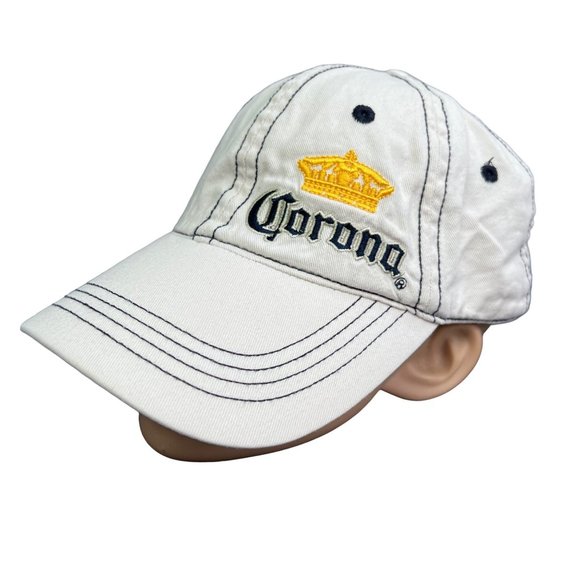 Corona Strapback Hat Tan Cream Embroidered Beer Concept One - Picture 1 of 6